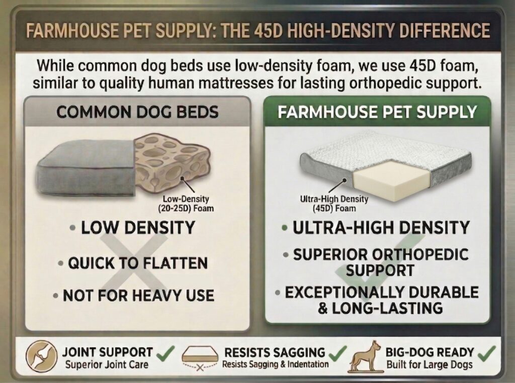 Ultra-High Density Orthopedic Dog Bed for 54” Crates | 10-Year Warranty