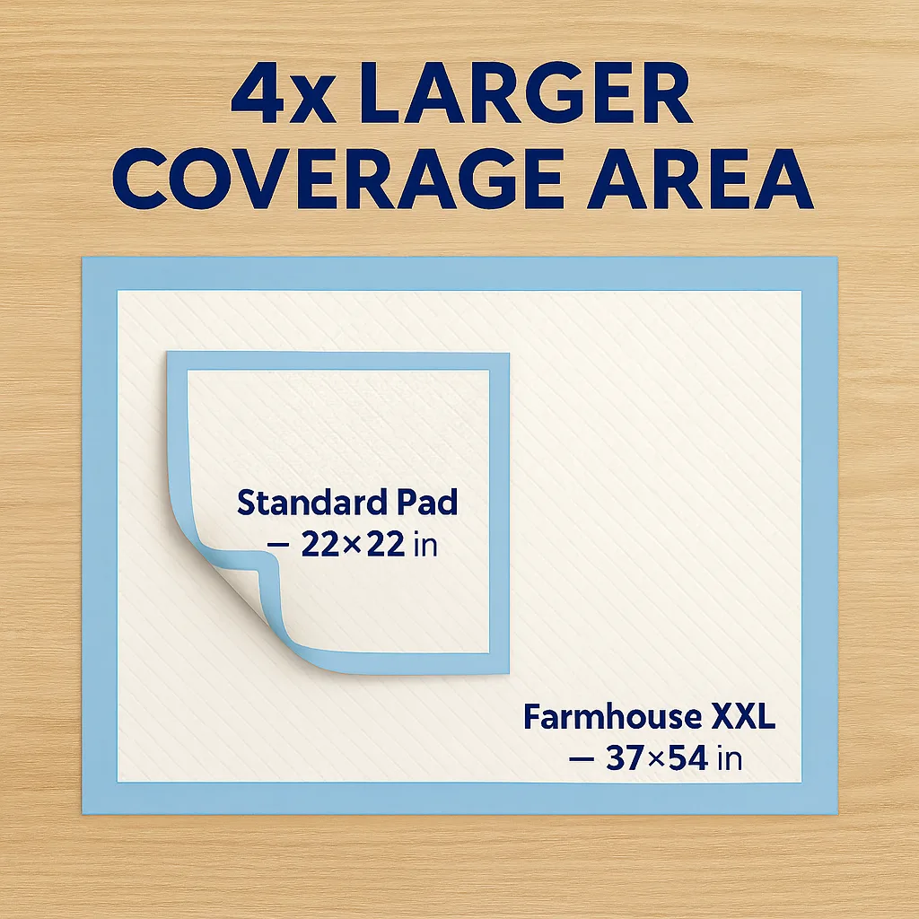 Giant Dog Pee Pads — 37"×54" XXXL for the Biggest Breeds