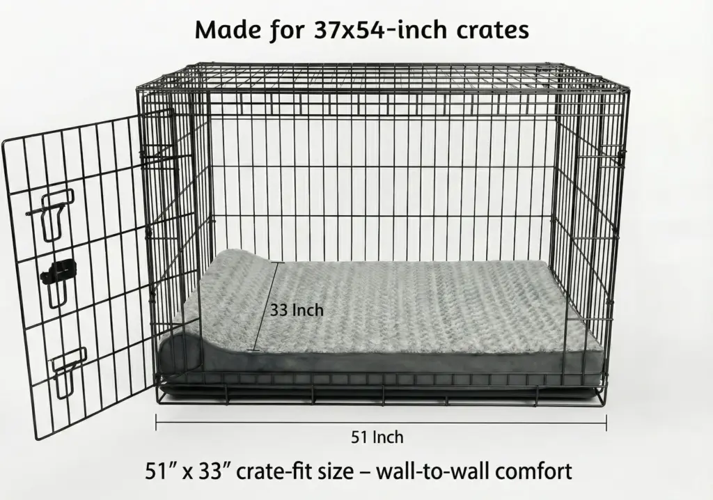 Ultra-High Density Orthopedic Dog Bed for 54” Crates | 10-Year Warranty