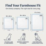 Farmhouse dog pee pad size chart XL 30x36 XXL 36x36 XXXL 37x54