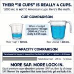 30x36 pad holds 6 true US cups versus inflated competitor claims